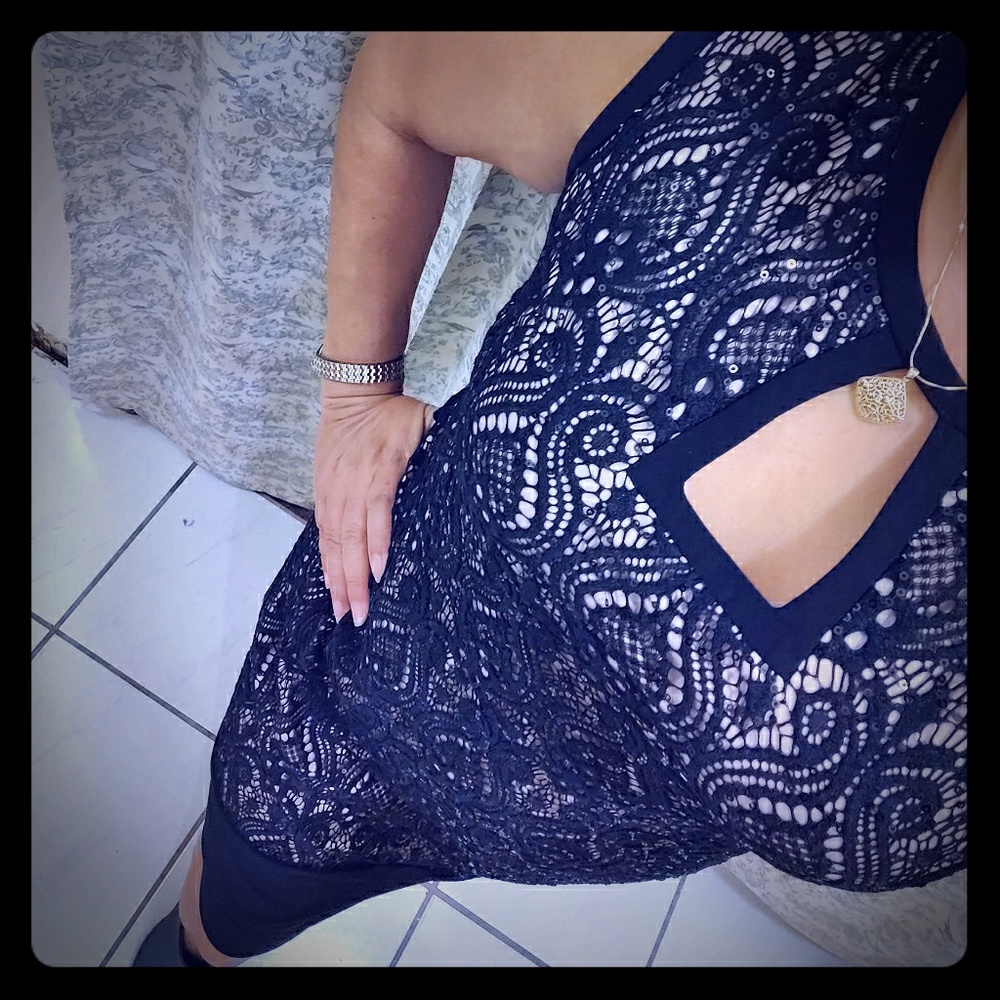 Black lace dress size 8